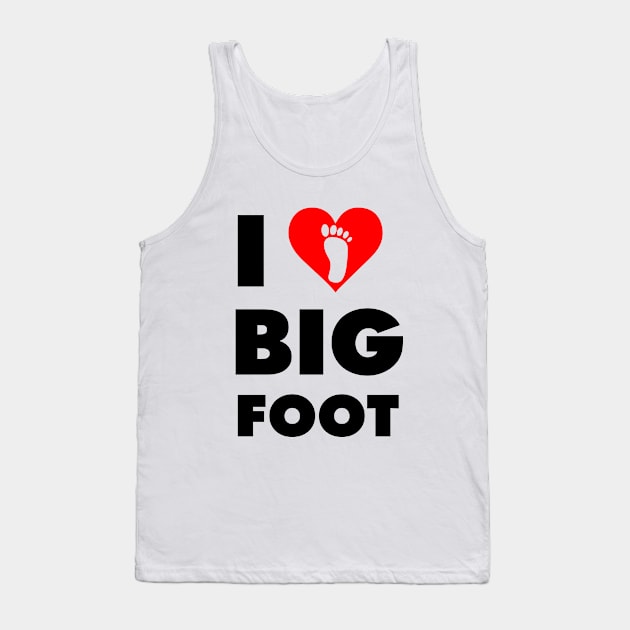 I Love Bigfoot Tank Top by illusionerguy